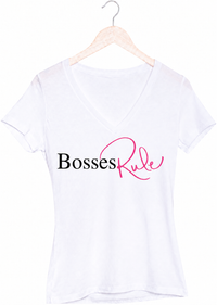 Bossess Rule V-Neck T-Shirt