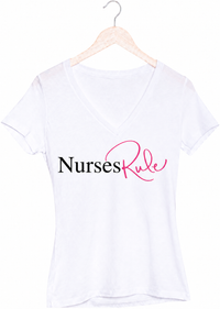 Nurses Rule V-Neck T-Shirt