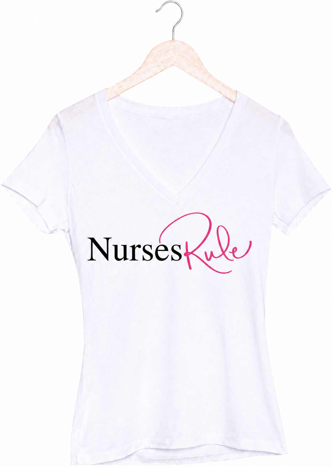 Nurses Rule V-Neck T-Shirt