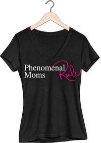 Phenomenal Moms Rule V-Neck T-Shirt