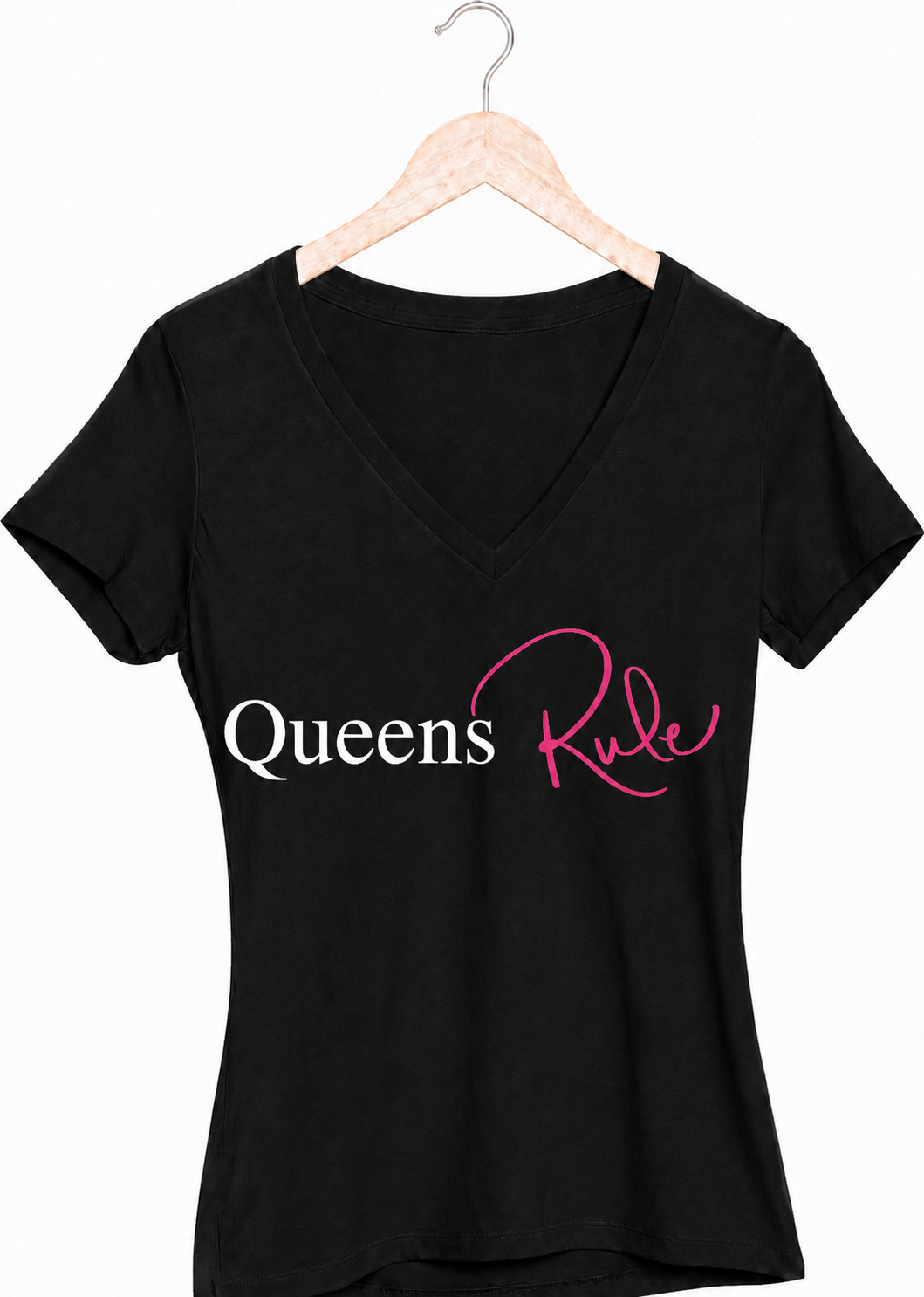 Queens Rule V-Neck T-Shirt