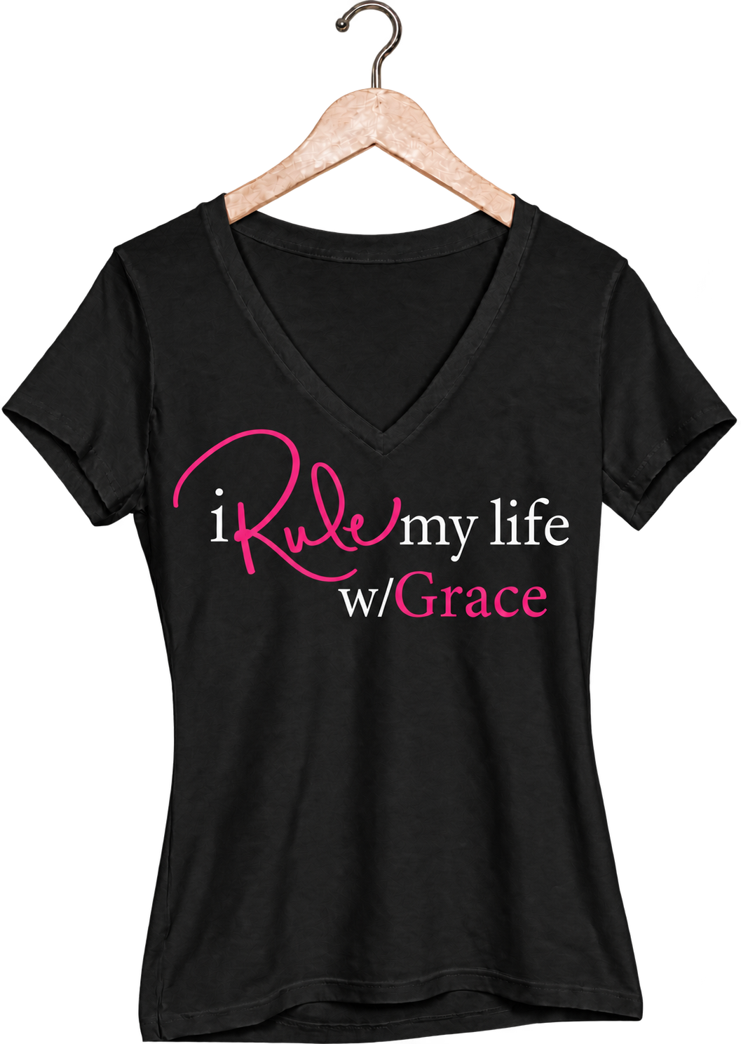 I Rule My Life w/Grace V-Neck T-shirt