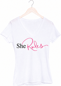 She Rule V-Neck T-Shirt