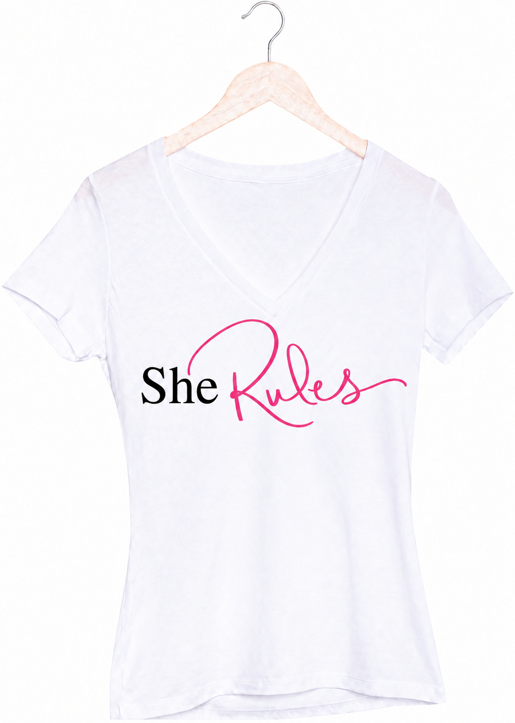 She Rule V-Neck T-Shirt