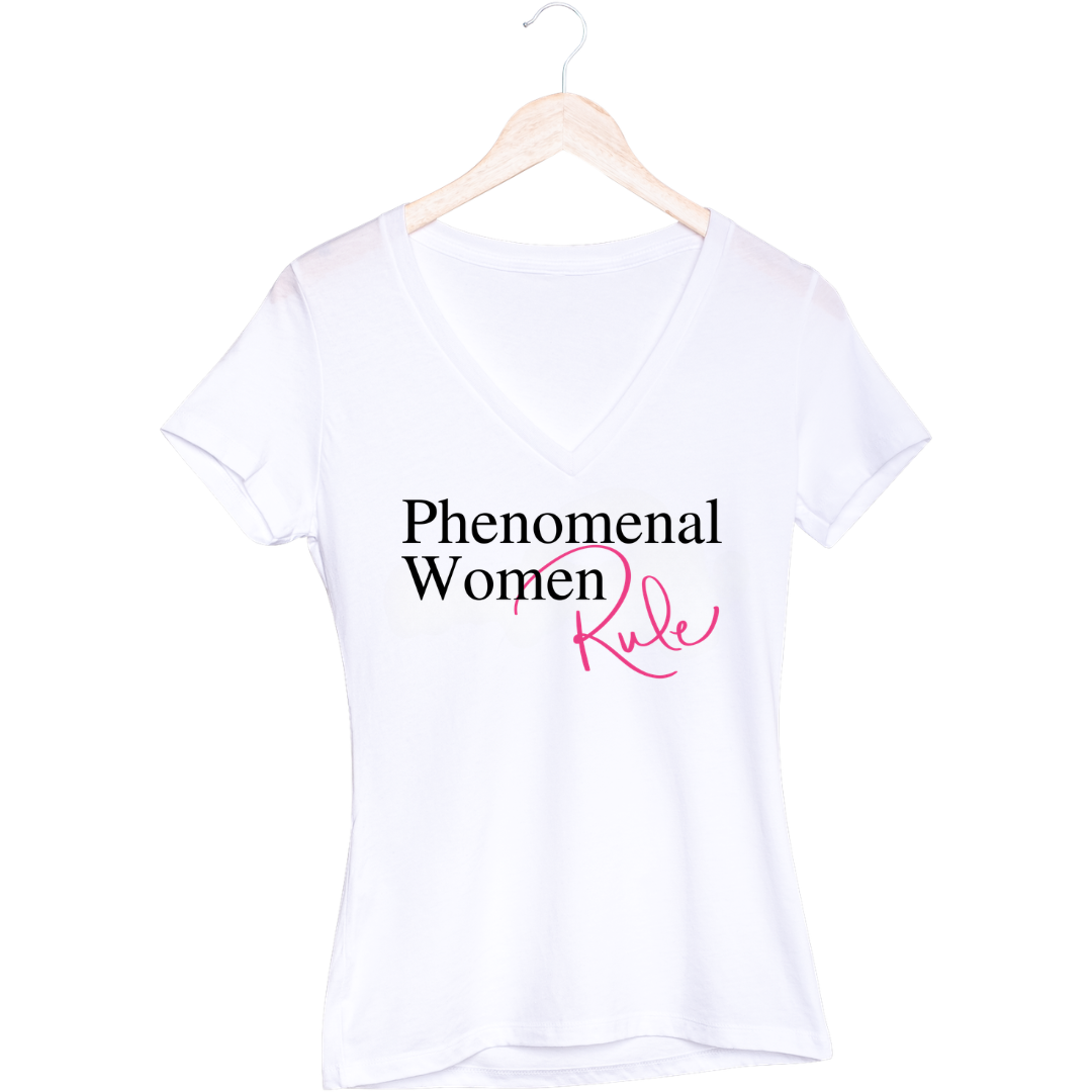 Phenomenal Women Rule V-Neck T-Shirt