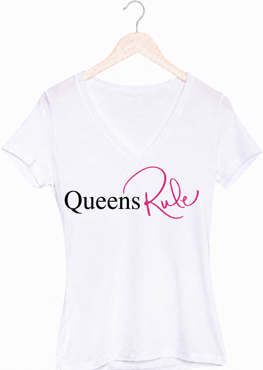 Queens Rule V-Neck T-Shirt