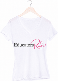 Educators Rule V-Neck T-Shirt
