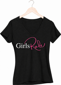 Girls Rule V-Neck T-Shirt