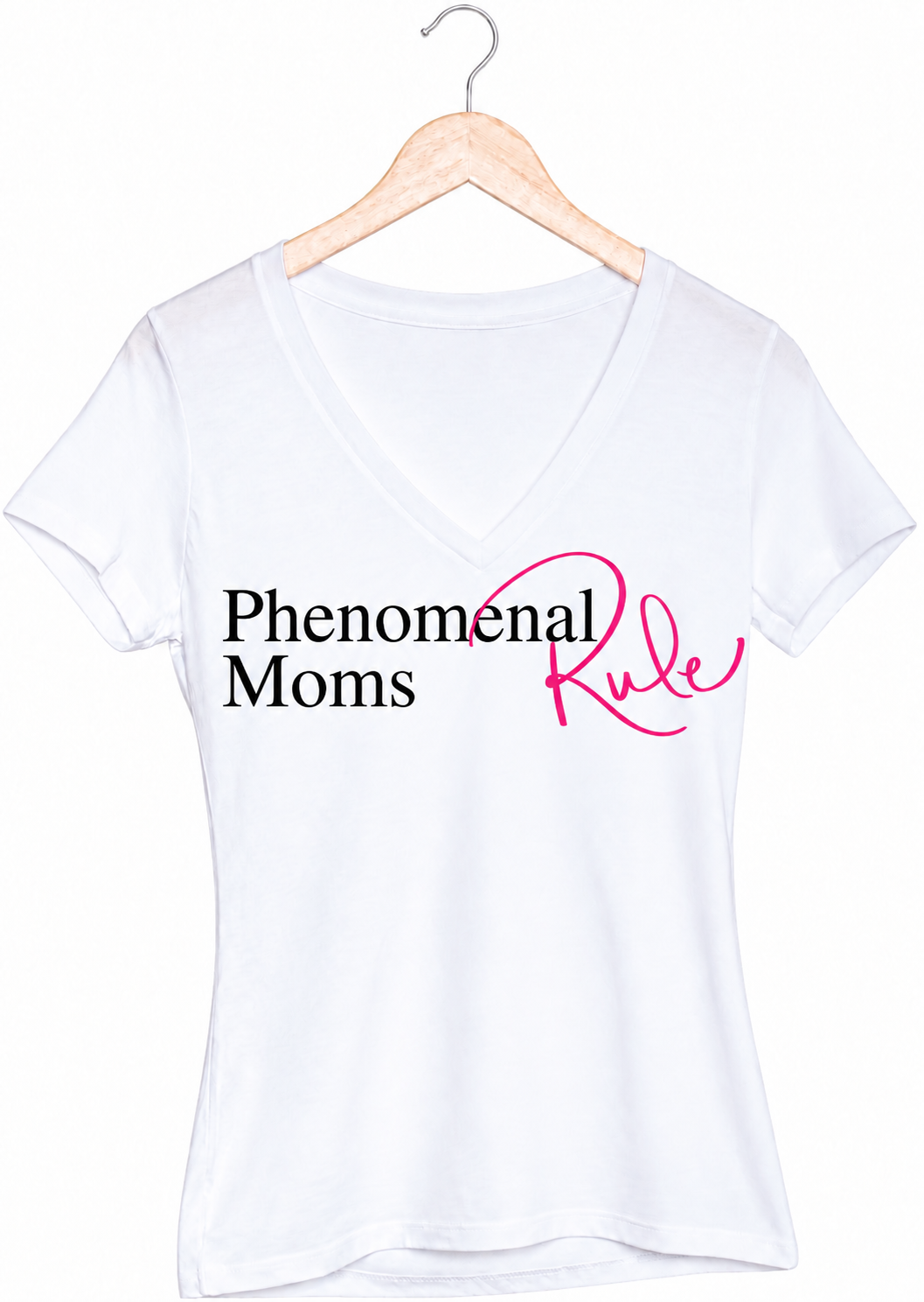 Phenomenal Moms Rule V-Neck T-Shirt