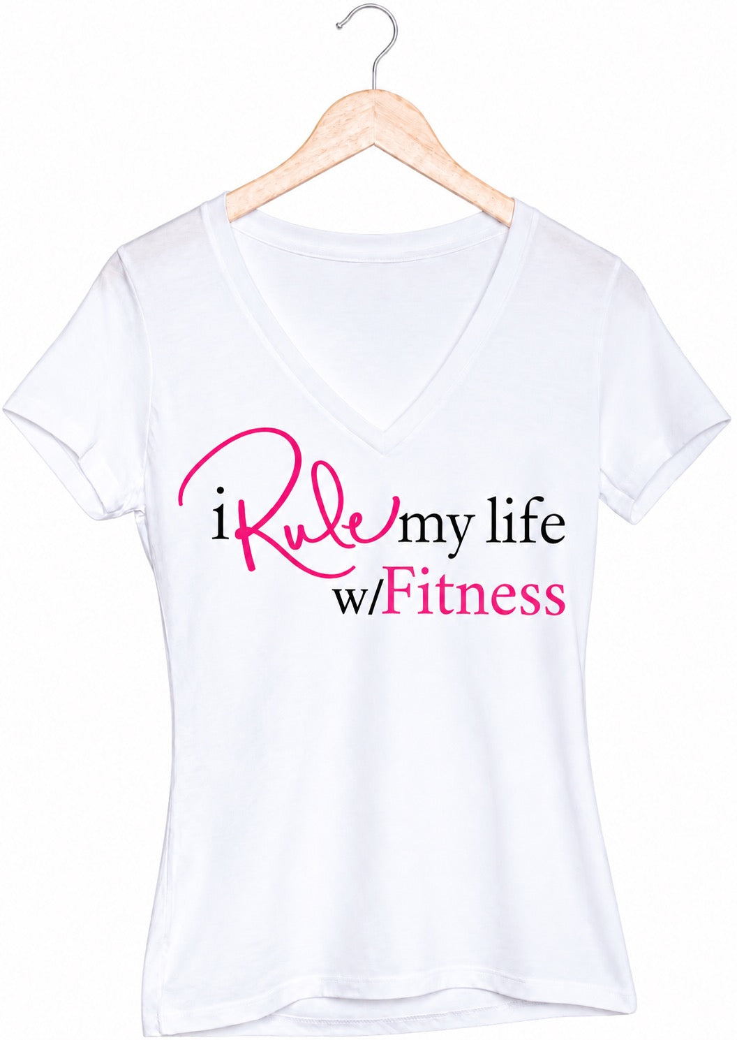 I Rule My Life w/Fitness Unisex V-Neck T-shirt