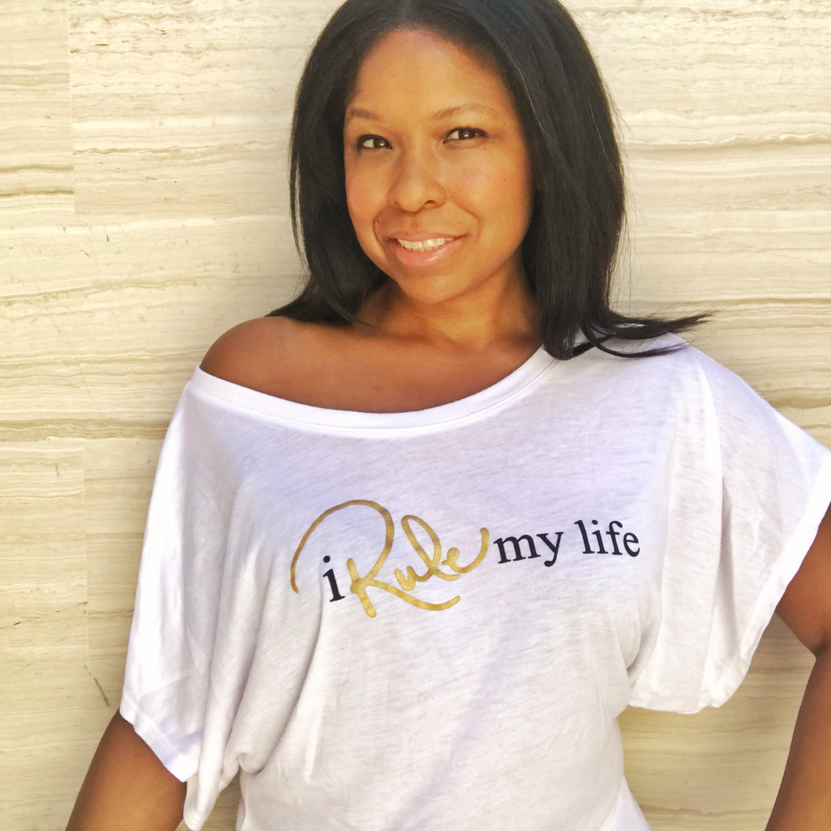 I Rule My Life Dolman Sleeve T-Shirt (White)