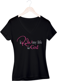 I Rule My Life w/God V-Neck T-shirt