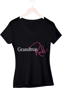 Grandmas Rule V-Neck T-shirt