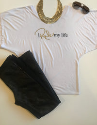 I Rule My Life Dolman Sleeve T-Shirt (White) - I Rule My Life, [product_type} - T-Shirt, [product_type} - Hat, [product_type} - Coffee Mug, [product_type} - Tea Mug, {shop_name} I Rule My Life  