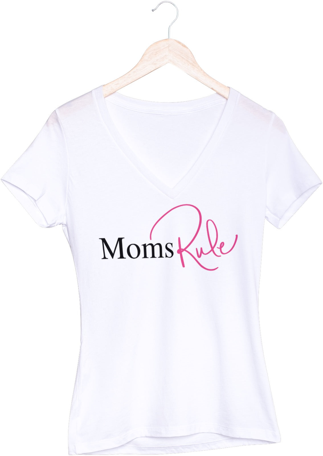 Moms Rule V-Neck T-Shirt